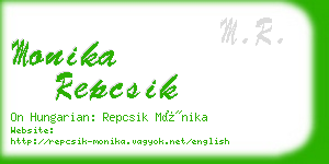 monika repcsik business card